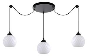 Φωτιστικό Οροφής Τρίφωτο Homelighting Swirl 77-8199 White/Black