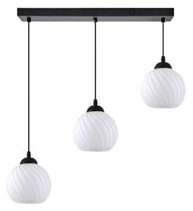 Φωτιστικό Οροφής Τρίφωτο Homelighting Swirl 77-8198 White/Black