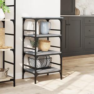VidaXL Τρόλεϊ Κουζίνας Sonoma Γκρι 45x35x89,5 εκ. Επεξεργασμένο Ξύλο
