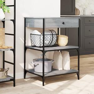 VidaXL Τρόλεϊ Κουζίνας Sonoma Γκρι 60x48x89,5 εκ. Επεξεργασμένο Ξύλο