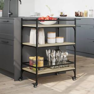 VidaXL Τρόλεϊ Κουζίνας Sonoma Δρυς 65x40x86,5 εκ. Επεξεργασμένο Ξύλο