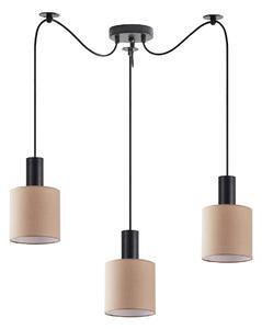 Φωτιστικό Οροφής Τρίφωτο Homelighting 77-8521 Black/Brown