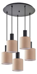 Φωτιστικό Οροφής Πολύφωτο Homelighting 77-8524 Black/Brown