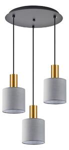 Φωτιστικό Οροφής Τρίφωτο Homelighting 77-8607 Gold/Grey