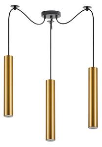 Φωτιστικό Οροφής Τρίφωτο Homelighting Adept Tube 77-8680 Gold