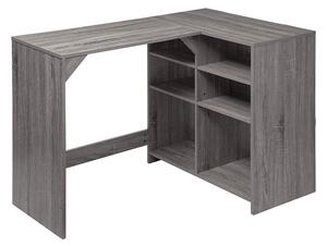 Γωνιακό Γραφείο Με Βιβλιοθήκη (110x69x75) F-V Desk Mix Grey 173604A