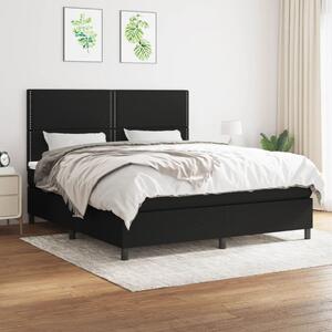 VidaXL Κρεβάτι Boxspring με Στρώμα Μαύρο 180x200 εκ. Υφασμάτινο