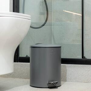 Κάδος Απορριμμάτων Μπάνιου (Φ20x28) Homely 5lt Classic Grey Matt 02-3753