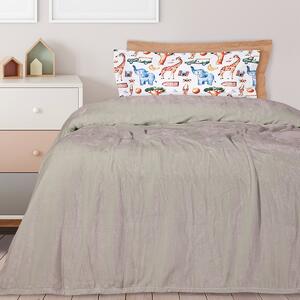 Κουβέρτα Fleece Μονή (160x220) Das Home Velour 1345 Beige