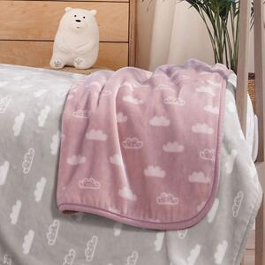 Κουβέρτα Fleece Κούνιας (100x140) Nef-Nef Bebe Clouds Pink