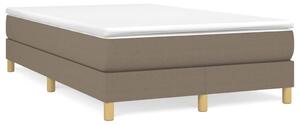 VidaXL Κρεβάτι Boxspring με Στρώμα Taupe 120x190 εκ. Υφασμάτινο