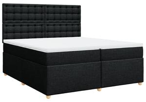 VidaXL Κρεβάτι Boxspring με Στρώμα Μαύρο 200x200 εκ. Υφασμάτινο