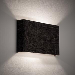 Nowodvorski Lighting Φωτιστικό τοίχου Amarela B, μαύρο μελανζέ, ύφασμα, G9, ρυθμιζόμενος, Μαύρο, Σαλόνι / τραπεζαρία, Ύφασμα / Κλωστοϋφαντουργία, σύγχρονο, Πρίζα τοίχου πάνω/κάτω