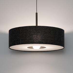 Nowodvorski Lighting Κρεμαστό φωτιστικό Amarela L, μαύρο μελανζέ, ύφασμα, E27, ρυθμιζόμενος, Μαύρο, Σαλόνι / τραπεζαρία, Ύφασμα / Κλωστοϋφαντουργία, σύγχρονο