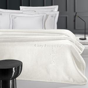 Κουβέρτα Βελουτέ Υπέρδιπλη (220x240) Guy Laroche Logo Ivory
