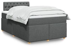 VidaXL Κρεβάτι Boxspring με Στρώμα Σκούρο Γκρι 120x190 εκ Υφασμάτινο