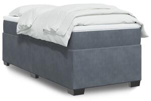 VidaXL Κρεβάτι Boxspring με Στρώμα Σκούρο Γκρι 80x200 εκ. Βελούδινο