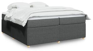 VidaXL Κρεβάτι Boxspring με Στρώμα Σκούρο Γκρι 200x200 εκ. Υφασμάτινο