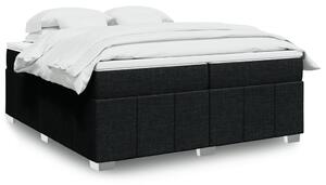 VidaXL Κρεβάτι Boxspring με Στρώμα Μαύρο 200x200 εκ. Υφασμάτινο