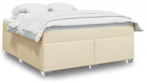 VidaXL Κρεβάτι Boxspring με Στρώμα Κρεμ 180x200 εκ. Υφασμάτινο