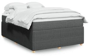 VidaXL Κρεβάτι Boxspring με Στρώμα Σκούρο Γκρι 160x200 εκ Υφασμάτινο