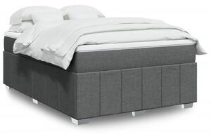 VidaXL Κρεβάτι Boxspring με Στρώμα Σκούρο Γκρι 160x200 εκ Υφασμάτινο