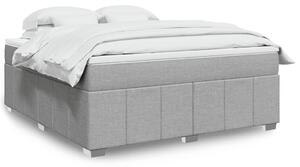 VidaXL Κρεβάτι Boxspring με Στρώμα Ανοιχτό Γκρι 180x200 εκ. Υφασμάτινο