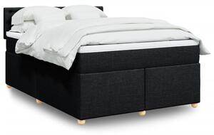 VidaXL Κρεβάτι Boxspring με Στρώμα Μαύρο 160x200 εκ. Υφασμάτινο