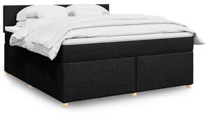 VidaXL Κρεβάτι Boxspring με Στρώμα Μαύρο 180x200 εκ. Υφασμάτινο