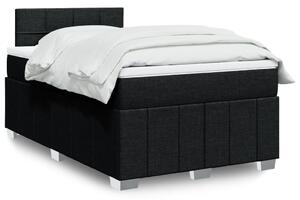 VidaXL Κρεβάτι Boxspring με Στρώμα Μαύρο 120x200 εκ. Υφασμάτινο