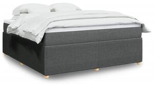 VidaXL Κρεβάτι Boxspring με Στρώμα Σκούρο Γκρι 180x200 εκ Υφασμάτιν