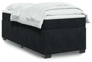 VidaXL Κρεβάτι Boxspring με Στρώμα Μαύρο 90x200 εκ. Βελούδινο