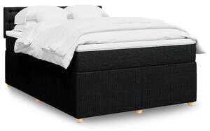 VidaXL Κρεβάτι Boxspring με Στρώμα Μαύρο 160x200 εκ. Υφασμάτινο