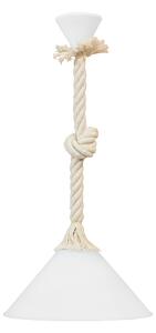 Φωτιστικό Οροφής Μονόφωτο Heronia Macrame Conos/30 Mix 31-1055 Rope/White