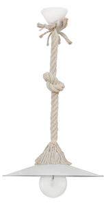 Φωτιστικό Οροφής Μονόφωτο Heronia Macrame 31-1080 Rope/White