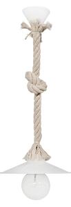 Φωτιστικό Οροφής Μονόφωτο Heronia Macrame 31-1079 Rope/White