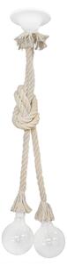 Φωτιστικό Οροφής Δίφωτο Heronia Macrame 31-1075 Rope/White