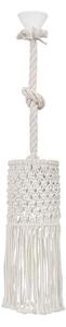 Φωτιστικό Οροφής Μονόφωτο Heronia Macrame 04 Handmade 31-1067 Rope/White