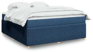 VidaXL Κρεβάτι Boxspring με Στρώμα Μπλε 180x200 εκ. Υφασμάτινο