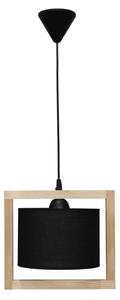 Φωτιστικό Οροφής Μονόφωτο Heronia HKF-03 14-0213 Wood/Black