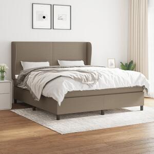 VidaXL Κρεβάτι Boxspring με Στρώμα Taupe 180x200 εκ. Υφασμάτινο