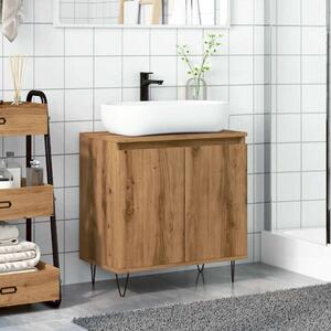 VidaXL Ντουλάπι Μπάνιου Δρυς τεχνίτης 58 x 33 x 60 εκ από Επεξεργ Ξύλο