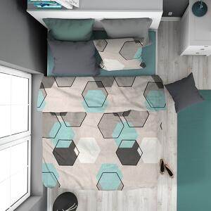 Παπλωματοθήκη Μονή (160x240) Dimcol Hexagon 395 Grey