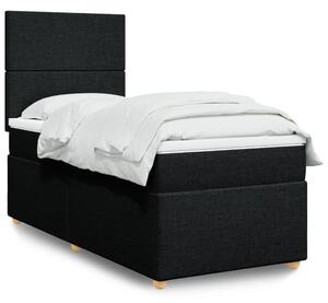 VidaXL Κρεβάτι Boxspring με Στρώμα Μαύρο 100 x 200 εκ. Υφασμάτινο