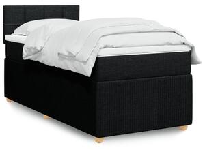 VidaXL Κρεβάτι Boxspring με Στρώμα Μαύρο 100 x 200 εκ. Υφασμάτινο