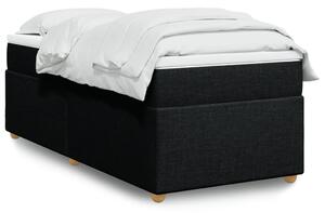 VidaXL Κρεβάτι Boxspring με Στρώμα Μαύρο 80 x 200 εκ. Υφασμάτινο