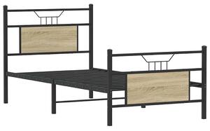 VidaXL Πλαίσιο Κρεβ. Χωρ. Στρώμα Sonoma Δρυς 90x200 εκ. Επεξ. Ξύλο