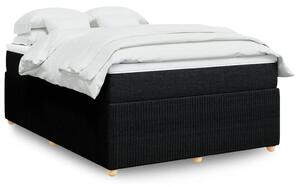 VidaXL Κρεβάτι Boxspring με Στρώμα Μαύρο 140x200 εκ. Υφασμάτινο