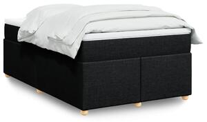 VidaXL Κρεβάτι Boxspring με Στρώμα Μαύρο 120x190 εκ. Υφασμάτινο