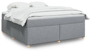 VidaXL Κρεβάτι Boxspring με Στρώμα Ανοιχτό Γκρι 180x200 εκ. Υφασμάτινο